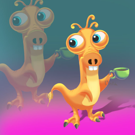 Оранжевый монстрик