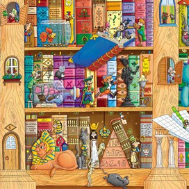 На книжной полке