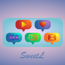 Vector set of social media icons