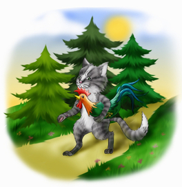 кот и петух