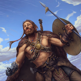 Воин-киборг "Железная рука". Иллюстрация для ККИ. 2010г.