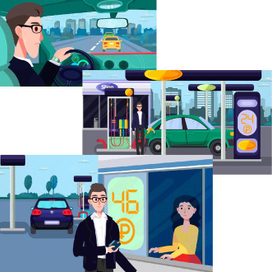 Векторные иллюстрации для рекламного ролика