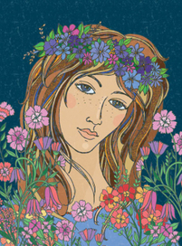 Илл. для обложки женского журнала. Лето.