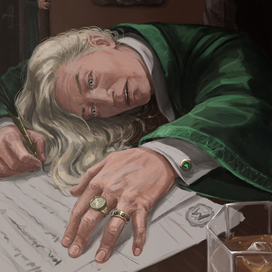 Люциус пишет письмо сыну перед арестом