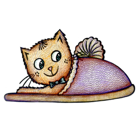 Котенок в тапочке