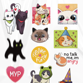 Стикеры котики
