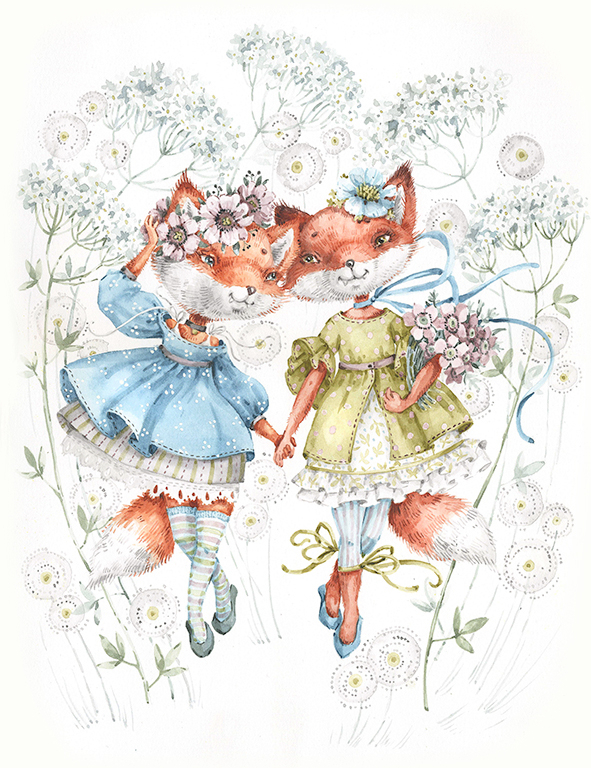 Лисички. Подружки