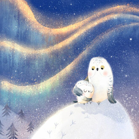 Совушка Соня и северное сияние 