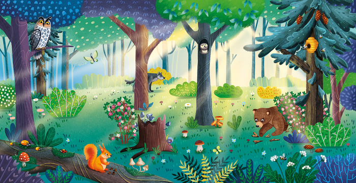 Лесные зверята - фрагмент