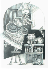 Иллюстрация к "Приключениям Алисы в Стране Чудес". 