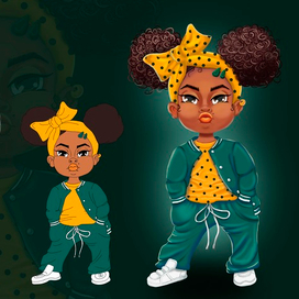 Девочка в зеленом костюме