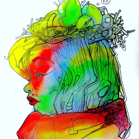 девушка птица