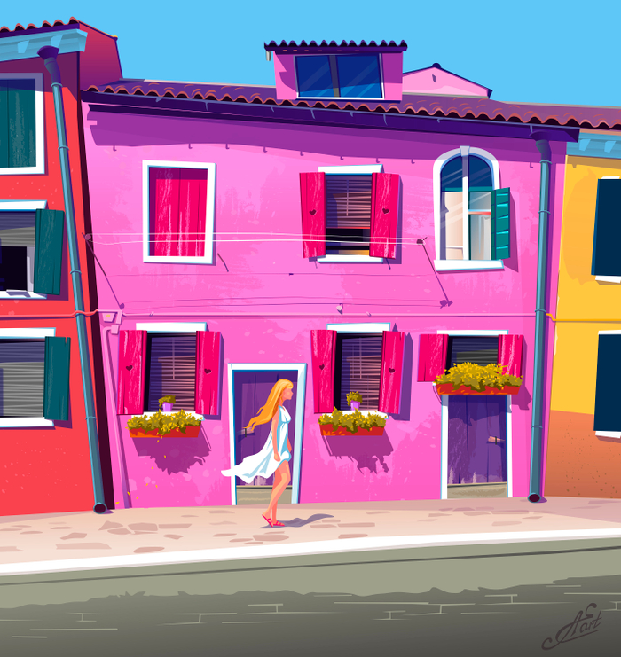 Розовый дом