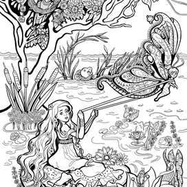 дудл раскраска