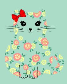 Flower cat