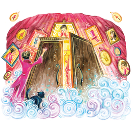 Волшебный шкаф. Полуполосная иллюстрация