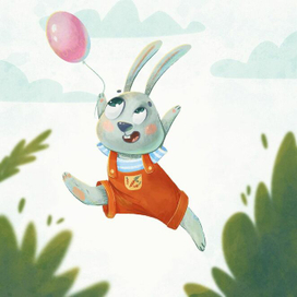 Кролик с шариком