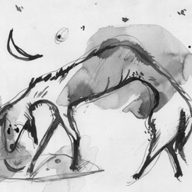 Иллюстрация к стихотворению С. Есенина "Песнь о собаке"