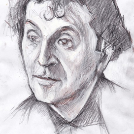 Марк Шагал, эскиз к портрету.