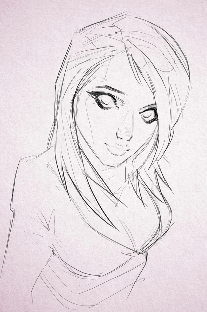 Девушка скетч