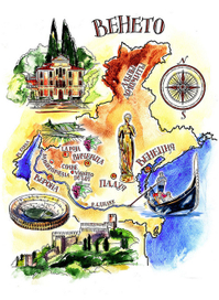 Карта Венето