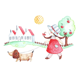 Девочка с собачкой