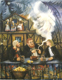 Петер Мунк в хижине лесника