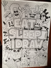 Doodle ''Eat Sleep Draw'' by Natalia Pokrovskaya 