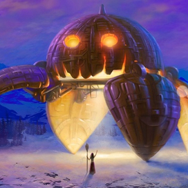 Гигантская механическая хеллоуинская тыква