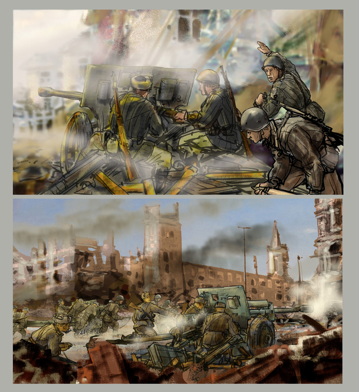 ВОВ. ЗИС-3, старшина Александр Черёмухин