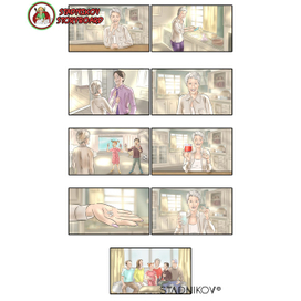 Пример моей цветной раскадровки.