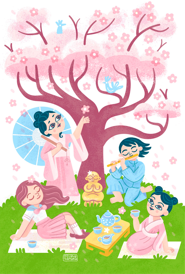 Пикник под сакурой