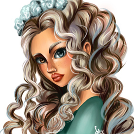 Голубой и карий