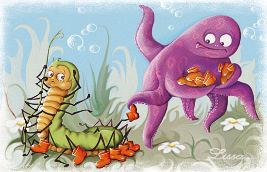 Иллюстрация. "Приключения Димы, Лёши и Али" Барчук А.Д.