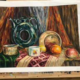 Натюрморт с квасником  50х70