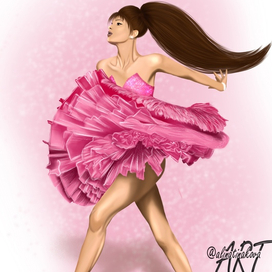 Розовое платье