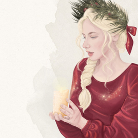 Стиизованный новогодний портрет