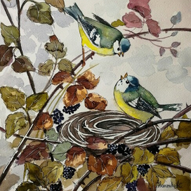 Нежность. Птицы и ягоды
