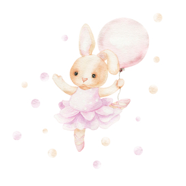 Персонаж милой розовой зайки