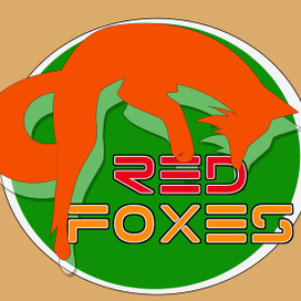 Red Fox - круглый логотип