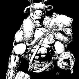 Олень с молотом