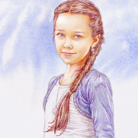 "Ариша" (фрагмент портрета).