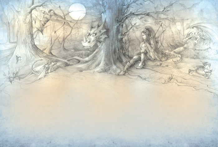 Форзац к книжке про драконов