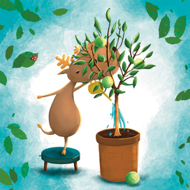 Олень садовод 