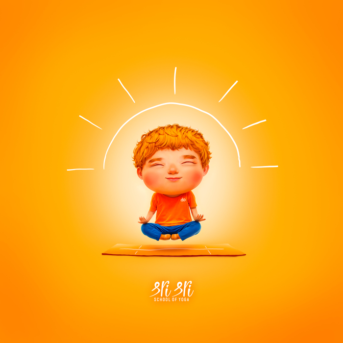 Мальчик медитирует