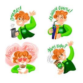 Стикеры для кофейни