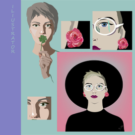 векторные портреты в иллюстраторе