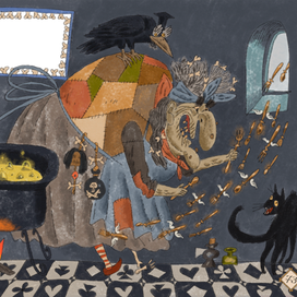 Иллюстрация к сборнику стихов "Принц на белом слоне "Г. Дядина РОСМЕН