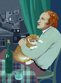 Иосиф Бродский с котиком