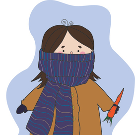 девочка с морковкой 